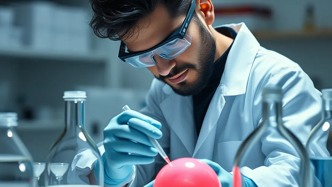 Un scientifique étudie un organisme gélatineux dans un laboratoire