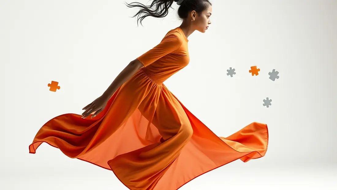 Forme flexible et colorée en mouvement