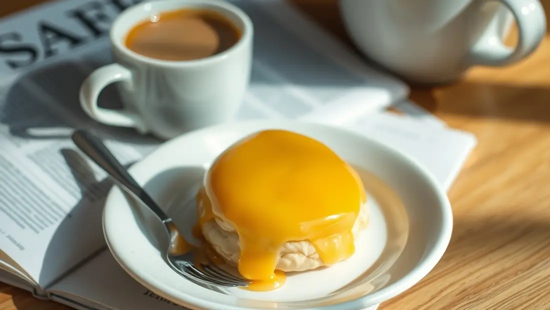 Un blob flocon d'avoine sur une assiette de petit-déjeuner