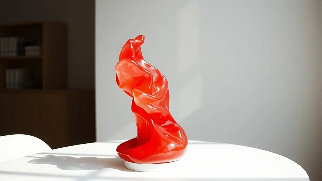 Sculpture en gelée rouge