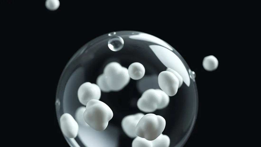 Structure moléculaire d'un globule de protéines.