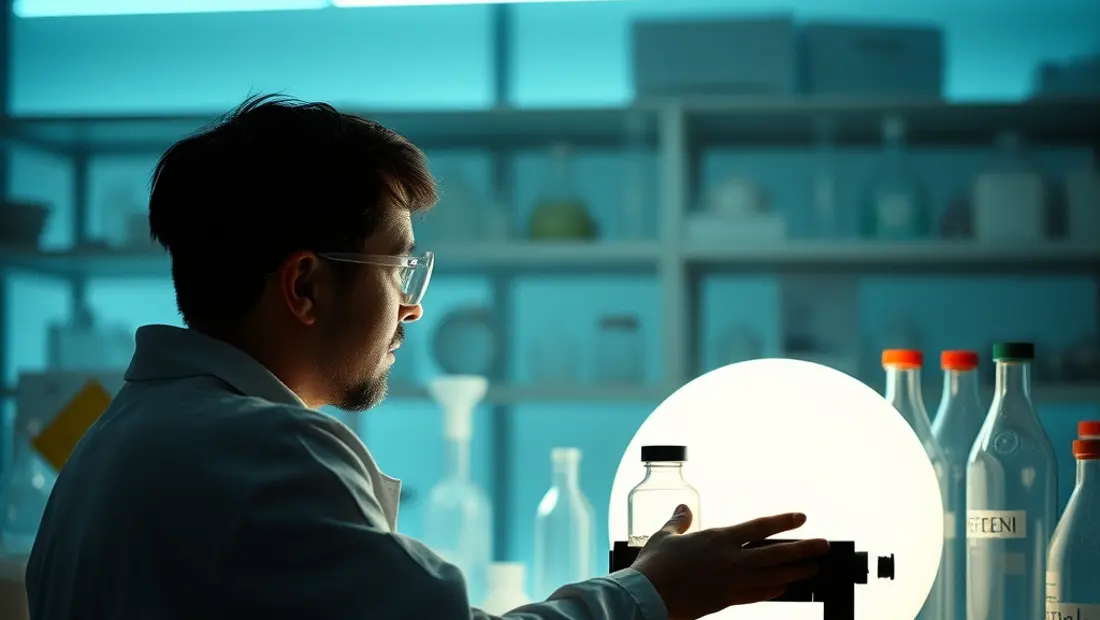 Un chercheur étudie un organisme unique en laboratoire