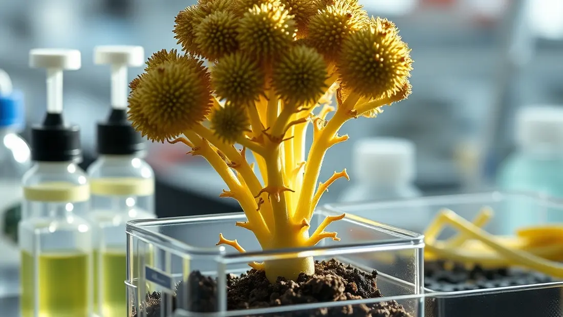 Champ de Physarum en laboratoire