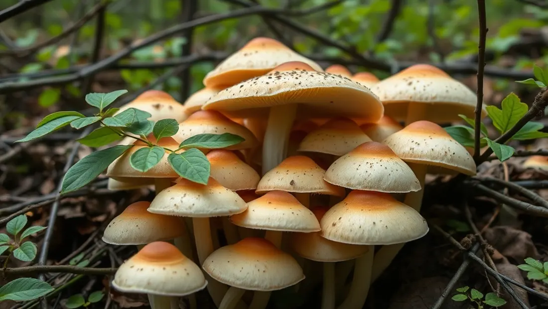 Champignons de Physarum cinereum dans la nature